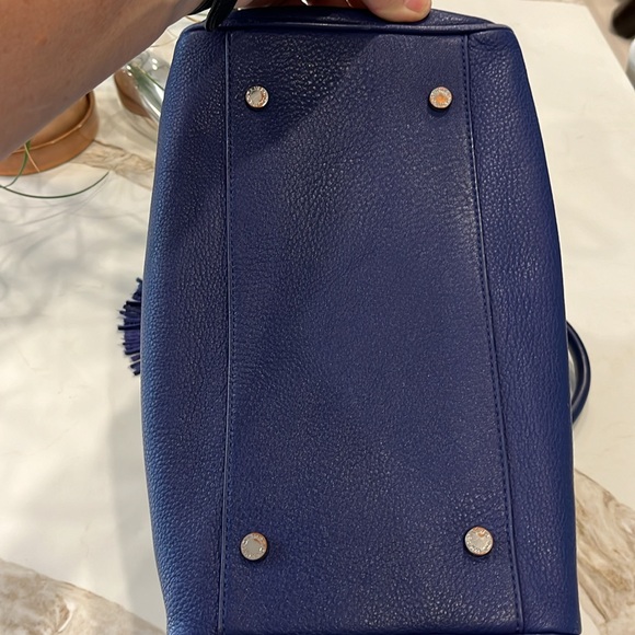 VGUC Danier royal blue leather satchel bag with matching cross body stra… - Picture 6 of 11